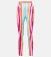 Dolce & Gabbana Striped Silk-blend Leggings