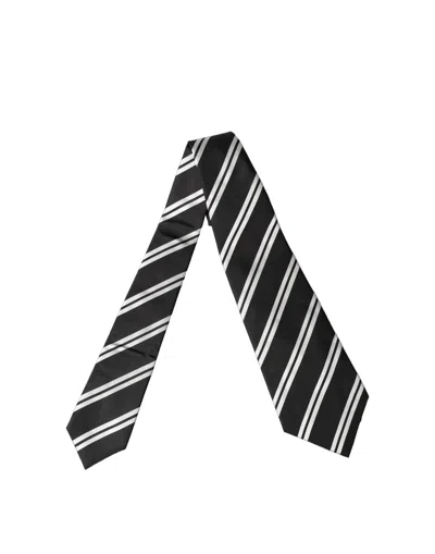 Dolce & Gabbana Striped Silk Necktie In Multi
