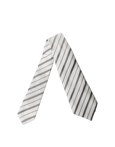 Dolce & Gabbana Striped Silk Necktie In Multi