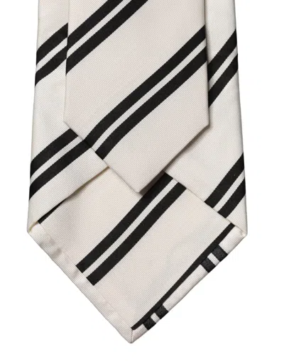 Dolce & Gabbana Striped Silk Necktie In Multi