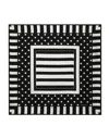 Dolce & Gabbana Silk Twill Scarf With Striped Print (90x90) In Black