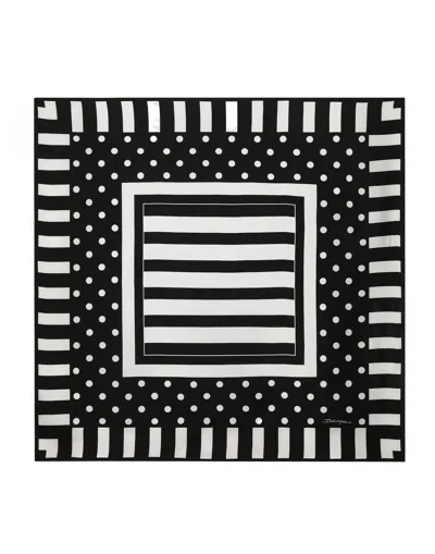 DOLCE & GABBANA STRIPED SILK SCARF