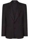 DOLCE & GABBANA STRIPED SINGLE-BREASTED BLAZER