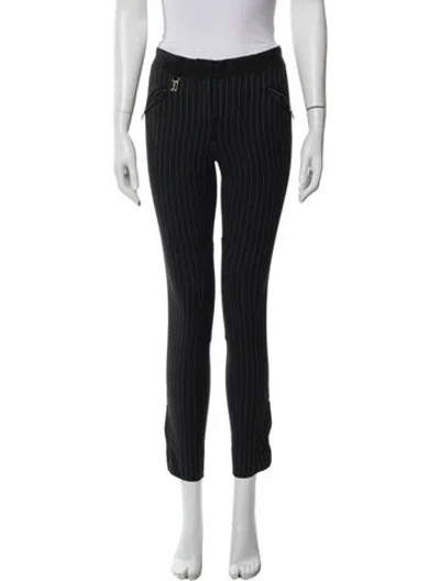 Pre-owned Dolce & Gabbana Striped Skinny Leg Pants In Blue