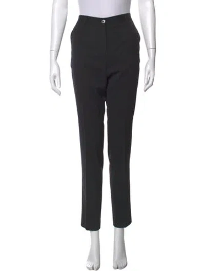 Pre-owned Dolce & Gabbana Striped Straight Leg Pants In Gray