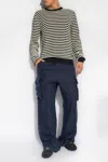 Dolce & Gabbana Jersey With Stripe Pattern In Navy Blue