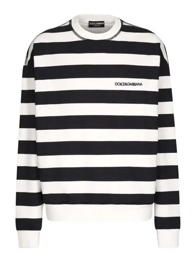 Dolce & Gabbana Marina-print Cotton Sweatshirt In Multi