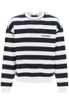 Dolce & Gabbana Striped Sweatshirt With Embroidered Logo In Multi