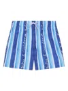 Dolce & Gabbana Boys Striped Swim Shorts In Blue