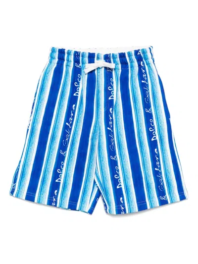 DOLCE & GABBANA STRIPED SWIM SHORTS