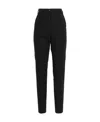 Dolce & Gabbana Striped Tailored High-waist Trousers In Black