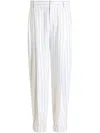 Dolce & Gabbana Striped Tailored Trousers In White