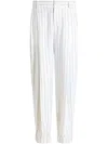 Dolce & Gabbana Striped Tailored Trousers In White