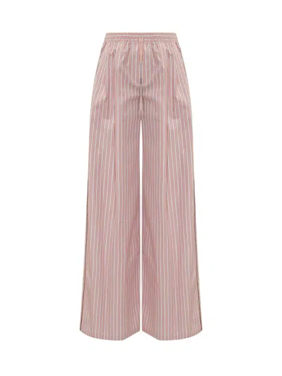 Dolce & Gabbana Striped Tailored Trousers With Stylish Waistband In Brown