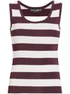 Dolce & Gabbana Striped Tank Top In White