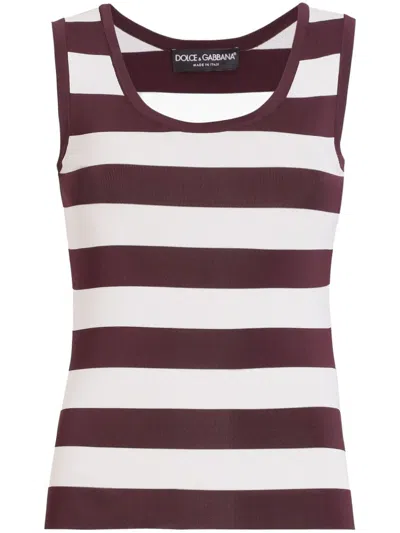 DOLCE & GABBANA STRIPED TANK TOP