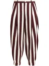 Dolce & Gabbana Striped Tapered Trousers In Red