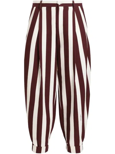 DOLCE & GABBANA STRIPED TAPERED TROUSERS