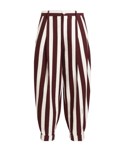 Dolce & Gabbana Striped Tapered Trousers In Multicolor