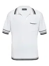 Dolce & Gabbana Striped-trim Polo-neck Top In White