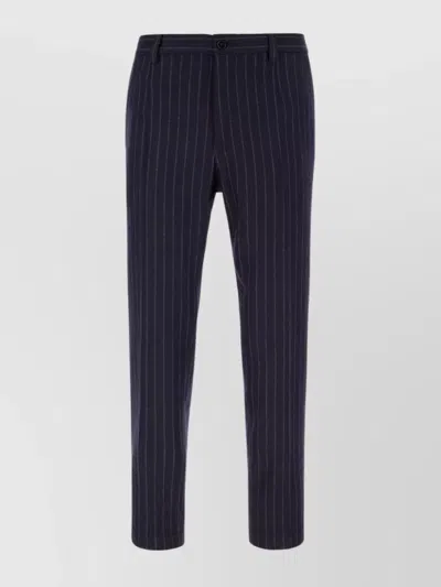 Dolce & Gabbana Striped Trousers With Belt Loops And Pockets In Gestreift