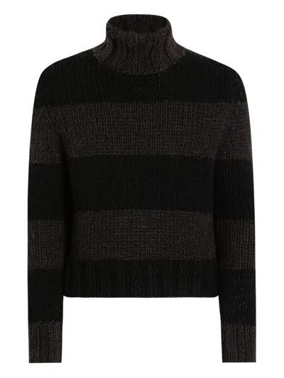 DOLCE & GABBANA STRIPED TURTLENECK SWEATER