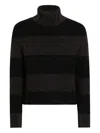 Dolce & Gabbana Striped Turtleneck Sweater In Multi