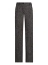 Dolce & Gabbana Wool Trousers With Textured Fabric And Pockets In Black
