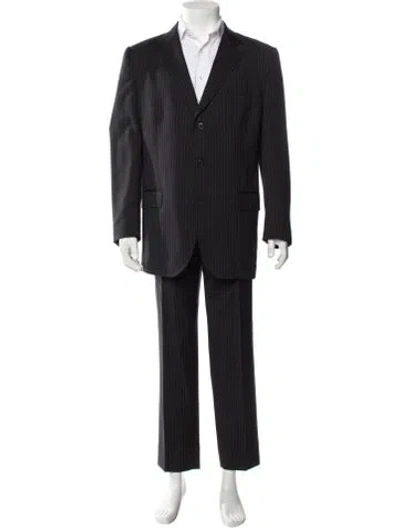 Pre-owned Dolce & Gabbana Striped Two-piece Suit In Black