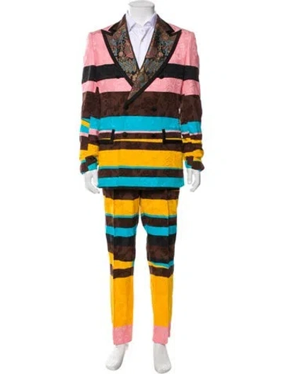 Pre-owned Dolce & Gabbana Striped Two-piece Suit In Multi