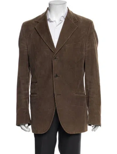 Pre-owned Dolce & Gabbana Striped Utility Jacket In Brown