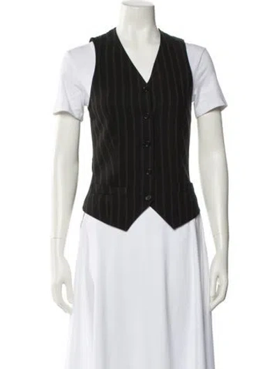 Pre-owned Dolce & Gabbana Striped Vest In Black