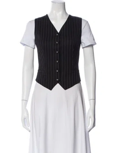 Pre-owned Dolce & Gabbana Striped Vest In Black