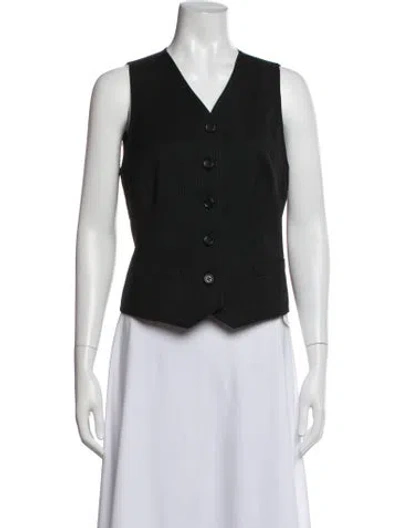 Pre-owned Dolce & Gabbana Striped Vest In Black