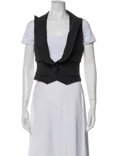 Pre-owned Dolce & Gabbana Striped Vest In Black
