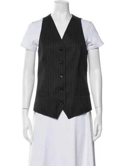 Pre-owned Dolce & Gabbana Striped Vest In Grey