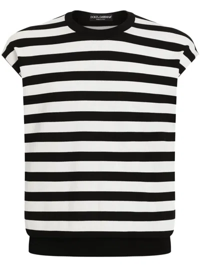 DOLCE & GABBANA STRIPED VEST