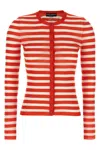 Dolce & Gabbana Women Striped Viscose Cardigan In Orange