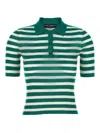 Dolce & Gabbana Striped Ribbed Polo Shirt