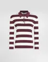 Dolce & Gabbana Striped Viscose Polo-shirt In Multicolor