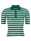 Dolce & Gabbana Striped Ribbed Polo Shirt