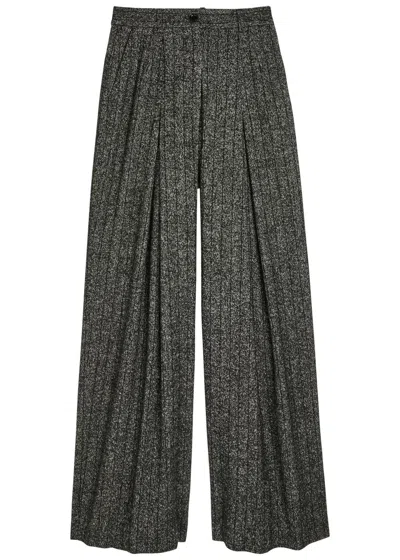 DOLCE & GABBANA DOLCE & GABBANA STRIPED WIDE-LEG WOOL-BLEND TROUSERS