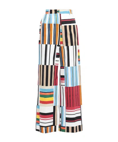 Dolce & Gabbana Striped Wide-leg Pants In Multi