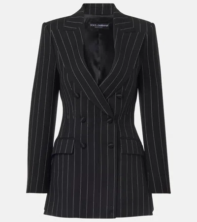 DOLCE & GABBANA STRIPED WOOL BLAZER