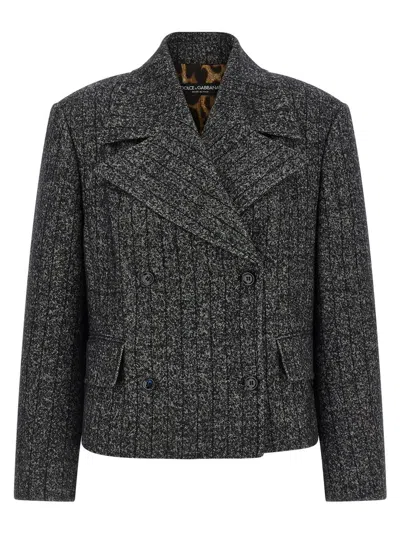 DOLCE & GABBANA DOLCE & GABBANA STRIPED WOOL BLAZER