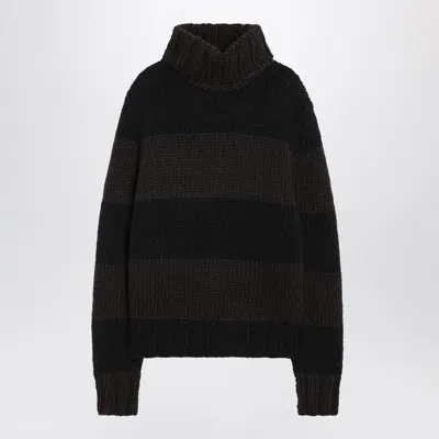 DOLCE & GABBANA DOLCE & GABBANA  STRIPED WOOL-BLEND TURTLENECK SWEATER