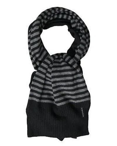 Pre-owned Dolce & Gabbana Striped Cashmere Scarf - Scarves & Shawls - Black And Grey