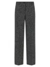 Dolce & Gabbana Wool Trousers With Textured Fabric And Pockets In Gray