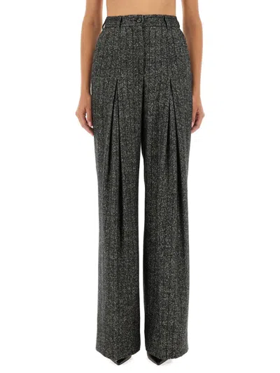 DOLCE & GABBANA DOLCE & GABBANA STRIPED WOOL PANTS