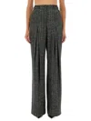 Dolce & Gabbana Wide Leg Trousers Pleated Design In Gray